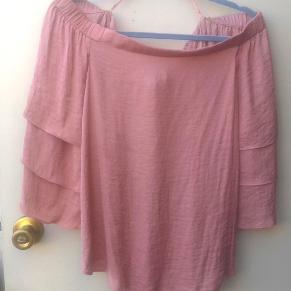 Jennifer Lopez silk off shoulder top